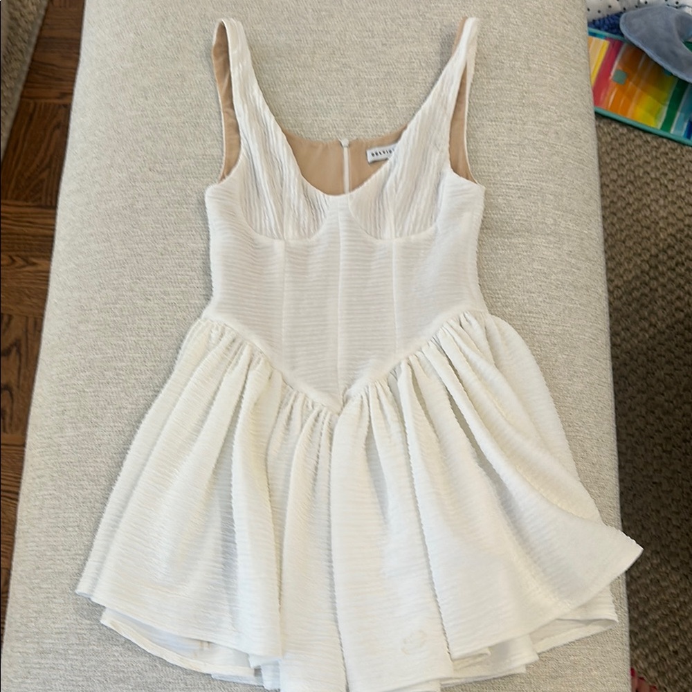 Delfi collective Textured White Fabric Dress- WORN ONCE